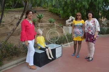 Daños a la escultura de Sanmao en San Juan (Foto TA)